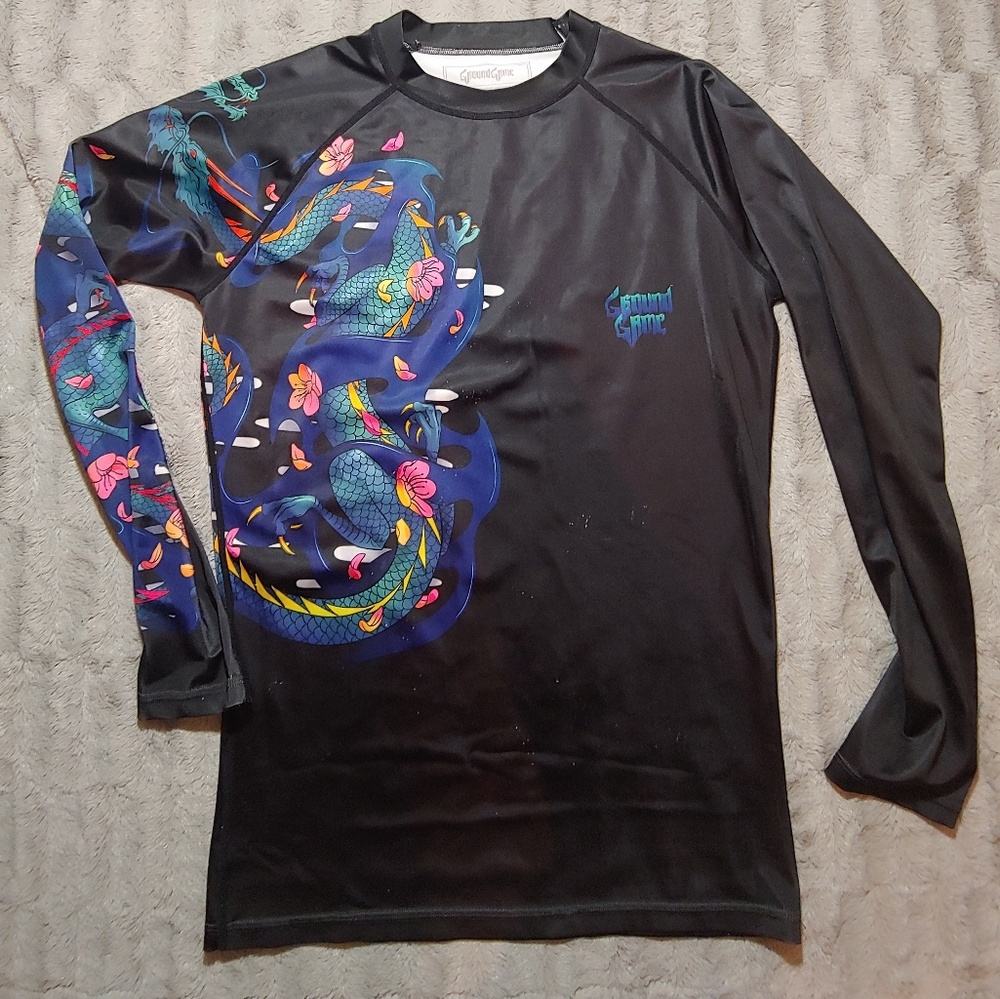 Battle Dragon Rash Guard by Ground Game - Medium